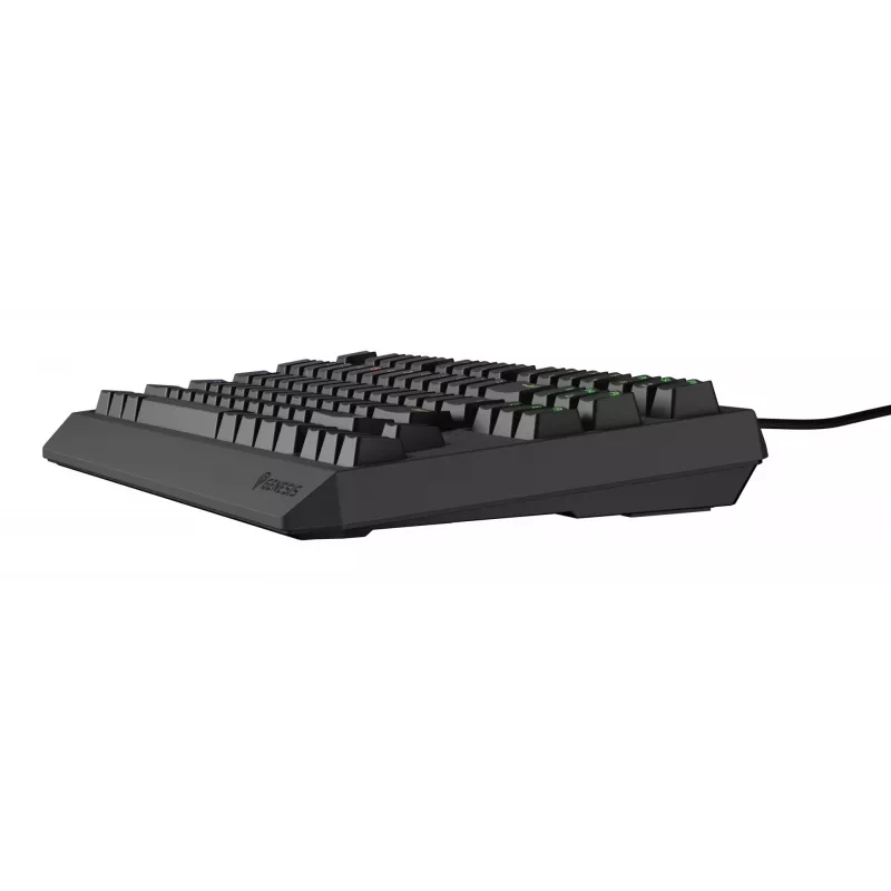 Mechaninė žaidimų klaviatūra Genesis Thor 230 TKL — Tenkeyless, US QWERTY, Outemu Brown jungikliai, RGB, 1000 Hz, USB