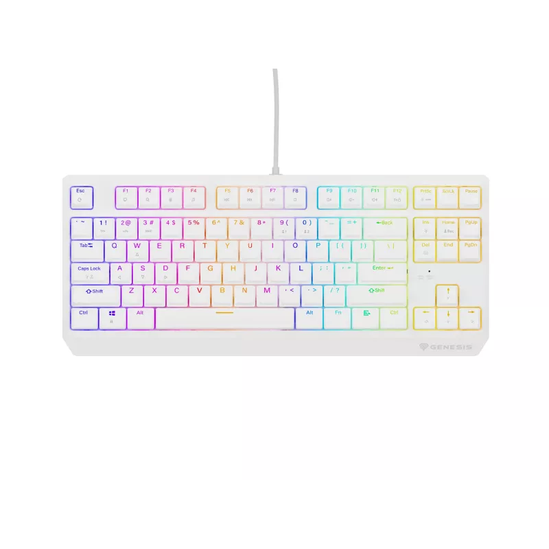 GENESIS Thor 230 TKL klaviatūra Gaming USB + RF Wireless + Bluetooth QWERTY balta