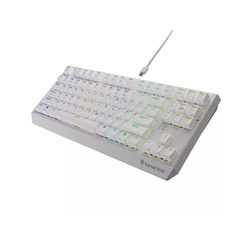 GENESIS Thor 230 TKL klaviatūra Gaming USB + RF Wireless + Bluetooth QWERTY balta