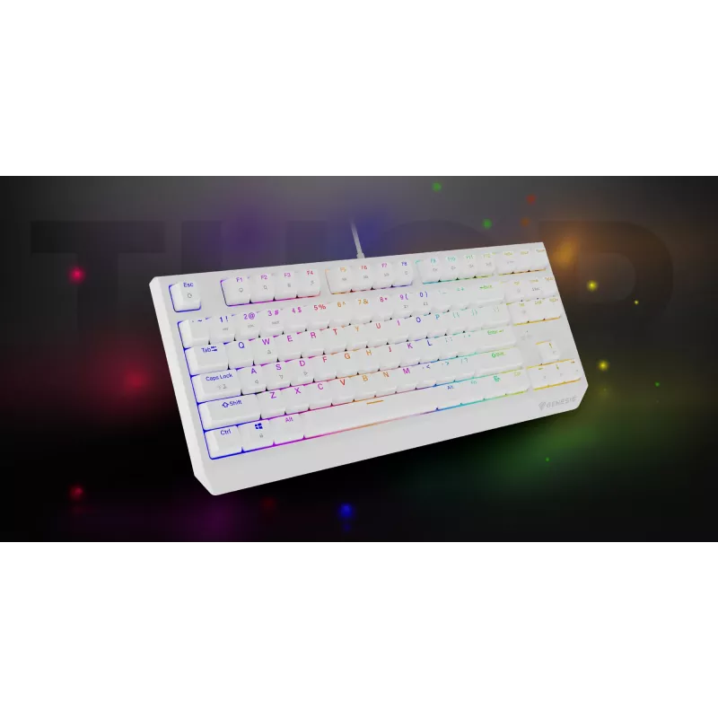 GENESIS Thor 230 TKL klaviatūra Gaming USB + RF Wireless + Bluetooth QWERTY balta