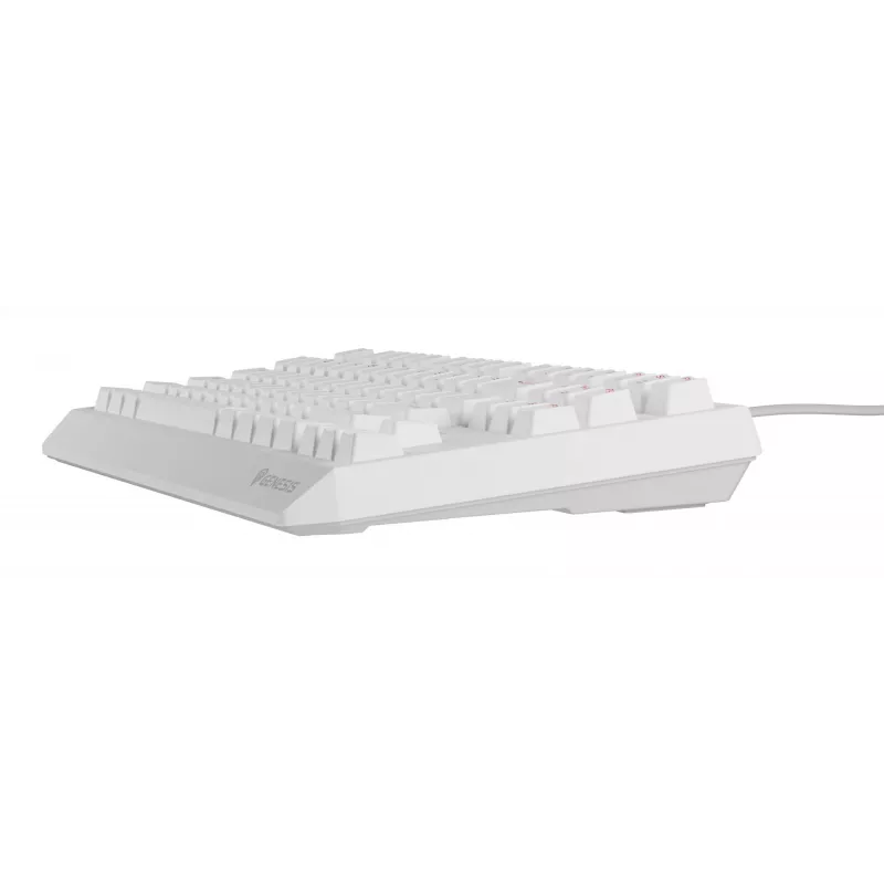 Žaidimų klaviatūra be skaičių bloko GENESIS Thor 230 TKL — USB, RF belaidis, Bluetooth, QWERTY, balta