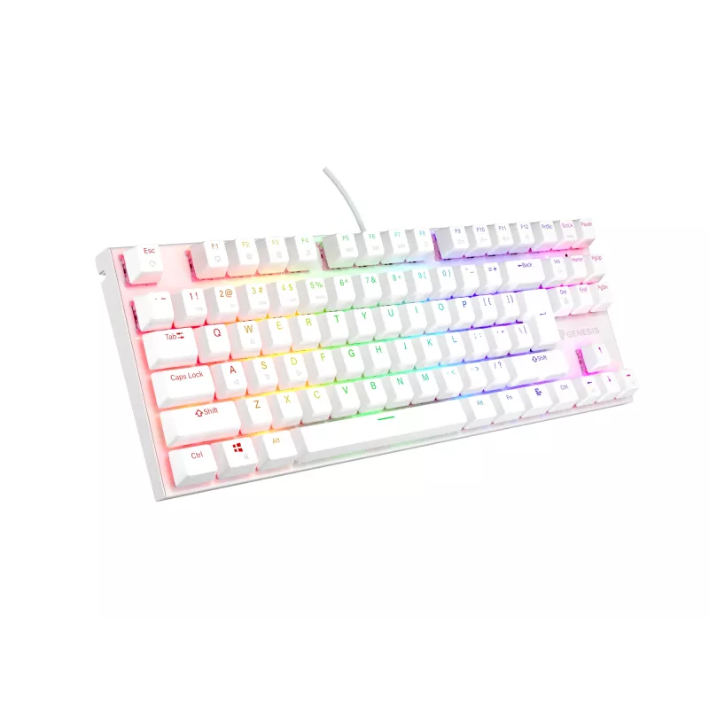 GENESIS Thor 303 TKL klaviatūra Gaming USB QWERTY US International White