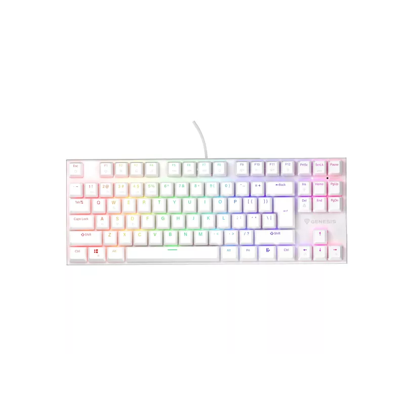 GENESIS Thor 303 TKL klaviatūra Gaming USB QWERTY US International White
