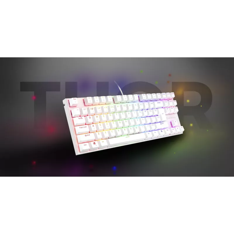 GENESIS Thor 303 TKL klaviatūra Gaming USB QWERTY US International White