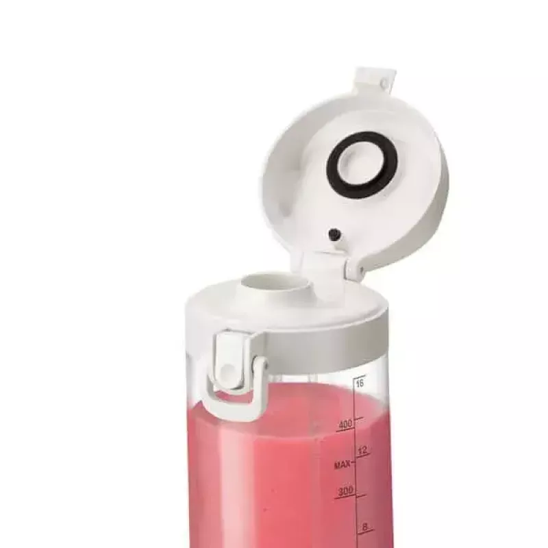 Sport blender NUTRIBULLET Portable 0.475 L baltas su Tritan dubeniu ir nerūdijančio plieno ašmenimis, maitinamas baterijomis