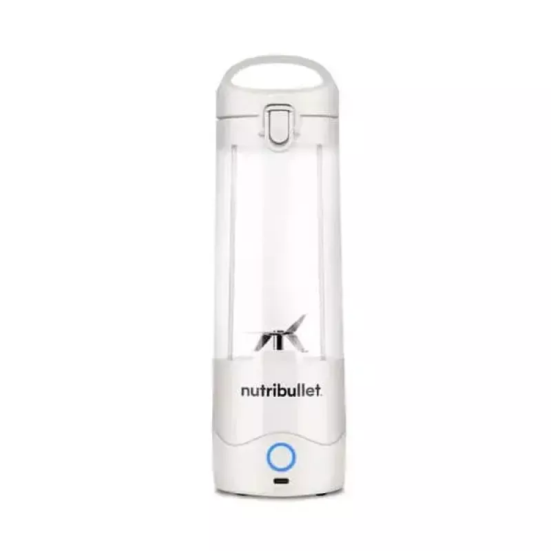Sport blender NUTRIBULLET Portable 0.475 L baltas su Tritan dubeniu ir nerūdijančio plieno ašmenimis, maitinamas baterijomis