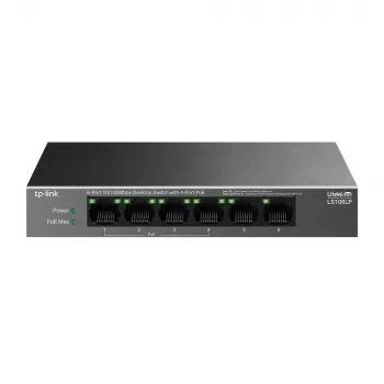 TP-Link LiteWave LS106LP tinklo jungiklis Nevaldomas Fast Ethernet (10/100) Power over Ethernet (PoE) Juoda