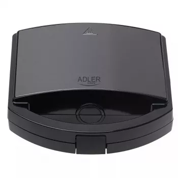 Sumuštinių keptuvė Adler AD 3069 — kompaktiška stalviršio sumuštinių spaustuvė, 750 W, 2 sumuštiniams, juoda