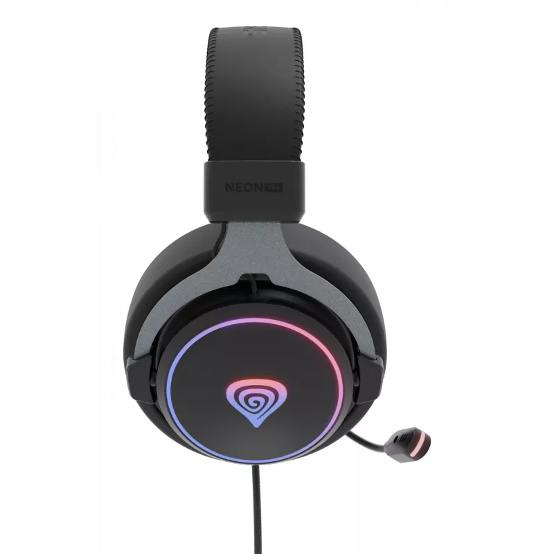 GENESIS Neon 764 ausinės, laidinės, lankeliu, žaidimams, USB Type-A, juodos