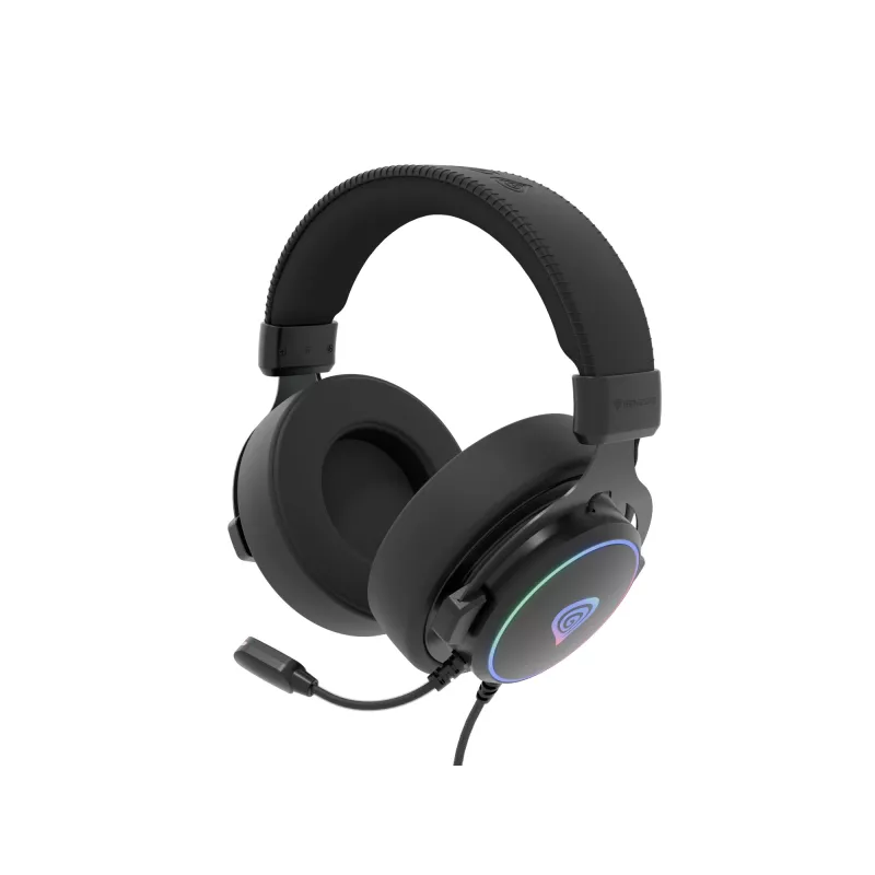 GENESIS Neon 764 ausinės, laidinės, lankeliu, žaidimams, USB Type-A, juodos