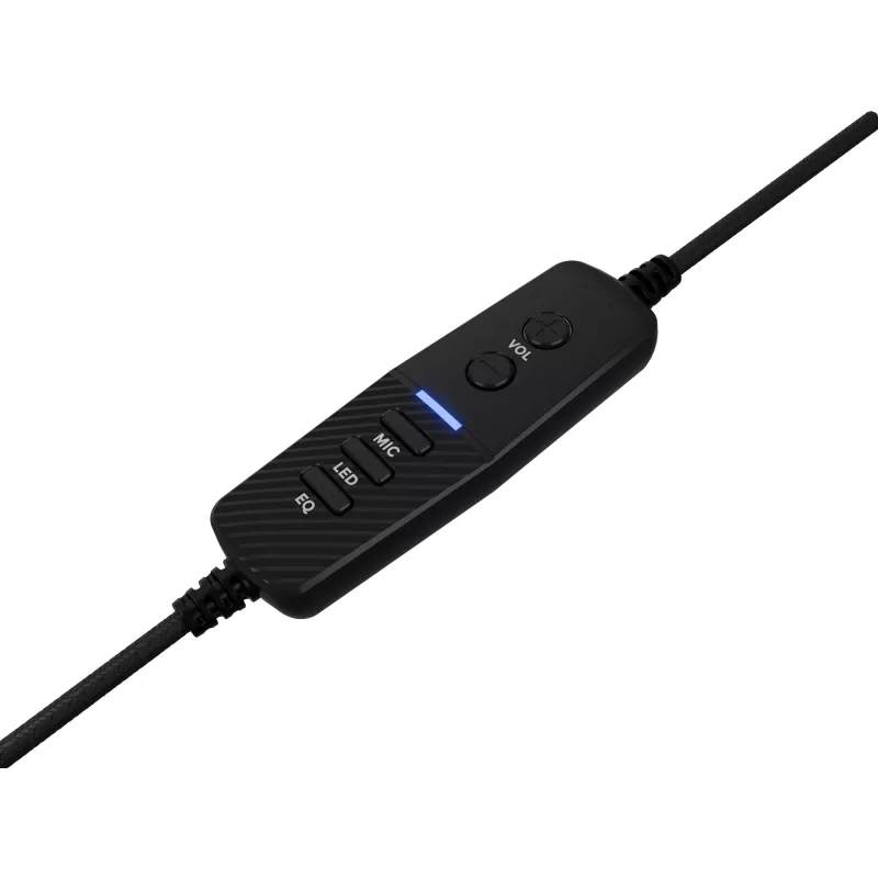 GENESIS Neon 764 ausinės, laidinės, lankeliu, žaidimams, USB Type-A, juodos