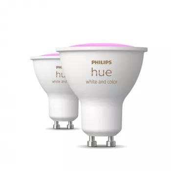 Philips Hue White and colour ambience GU10 – išmanusis prožektorius – (2 vnt.)