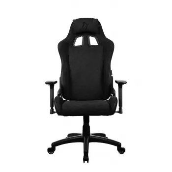 Žaidimų kėdė arozzi Avanti SoftFabric Pure Juoda — ergonomiška, aukštu atlošu, reguliuojamais porankiais, atlošiama atlošo reguliavimu