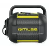 Statybinis radijas Muse M-968 BTY — analoginis FM, 40 W RMS, Bluetooth 10 m, atsparus dulkėms/smūgiams, juodai geltonas