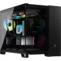 Kompiuterio korpusas CORSAIR 2500D AIRFLOW Midi Tower juodas — ATX/Micro ATX, priekinio 280 mm radiatoriaus palaikymas, USB-A x2, USB-C x1