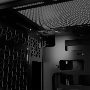 Kompiuterio korpusas CORSAIR 2500D AIRFLOW Midi Tower juodas — ATX/Micro ATX, priekinio 280 mm radiatoriaus palaikymas, USB-A x2, USB-C x1