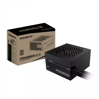 GIGABYTE P550SS Maitinimo blokas - PCIe 5.0, 80 PLUS Silver, 120 mm ventiliatorius, suderinamas su ATX 3.0, EU kištukas