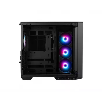 PC korpusas MSI MAG PANO 100R PZ Midi Tower juodas, grūdintas stiklas, palaiko ATX/microATX, 482×290×519 mm