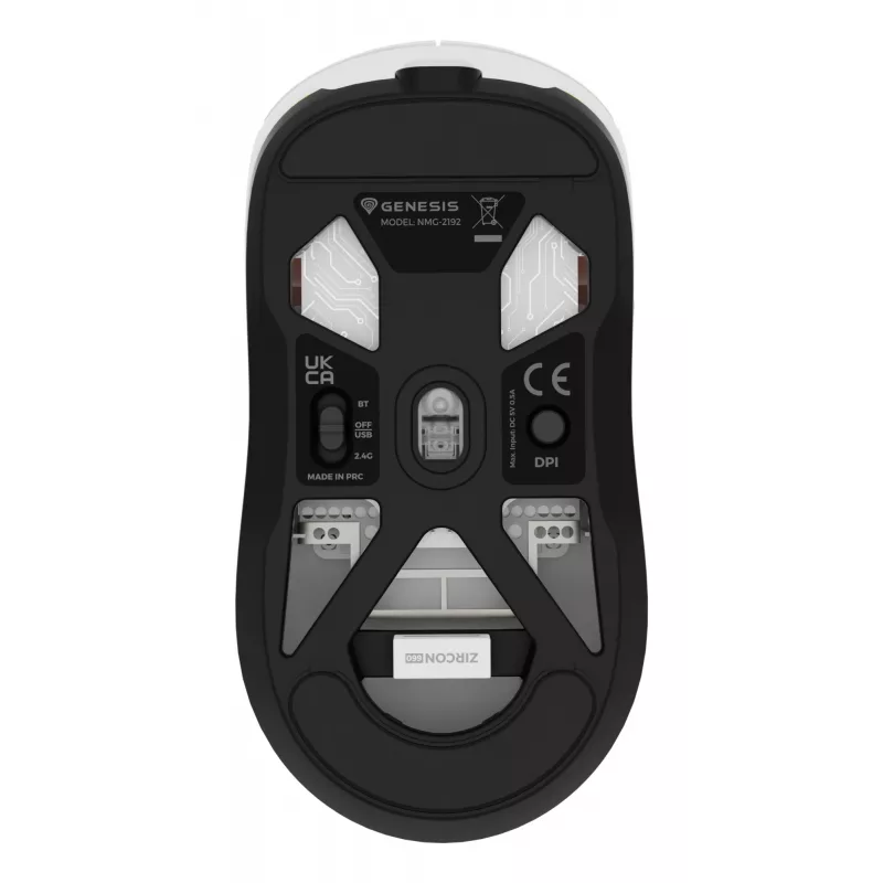 GENESIS Zircon 660 pelė žaidimams Dešinei rankai RF belaidis + Bluetooth + USB Type-A Optinė 12000 DPI