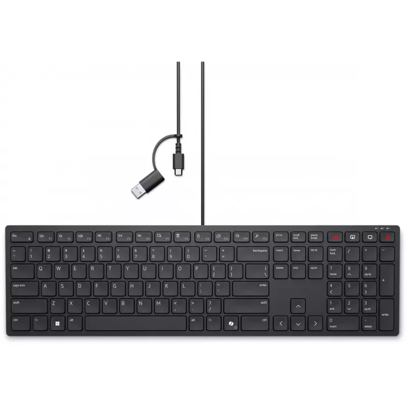 Klaviatūra DELL KB525C Office USB QWERTY US International juoda