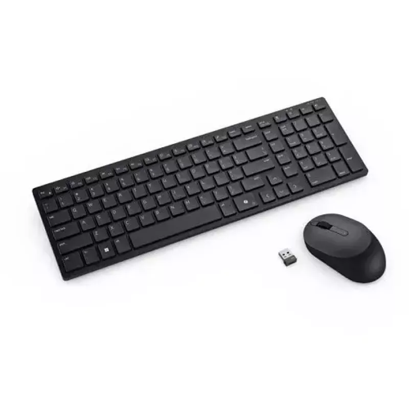 DELL KM555 Tylus klaviatūros ir pelės rinkinys, universalus RF belaidis + Bluetooth, QWERTY JAV tarptautinis, juoda