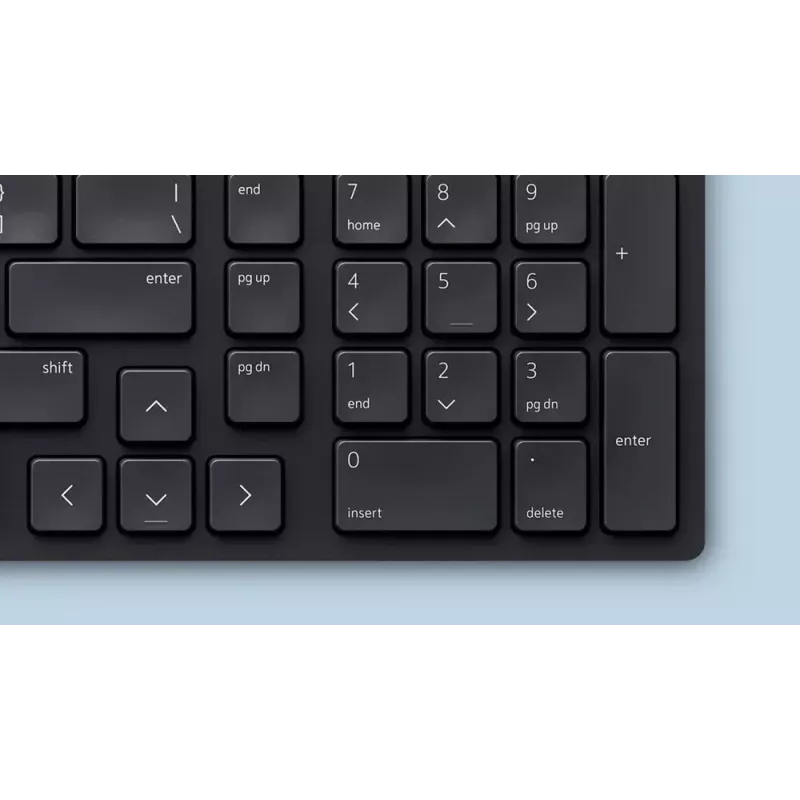 DELL KM555 Tylus klaviatūros ir pelės rinkinys, universalus RF belaidis + Bluetooth, QWERTY JAV tarptautinis, juoda