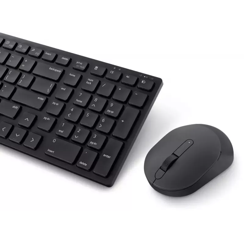 DELL KM555 Tylus klaviatūros ir pelės rinkinys, universalus RF belaidis + Bluetooth, QWERTY JAV tarptautinis, juoda