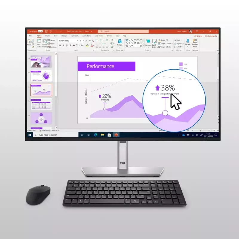 DELL KM555 Tylus klaviatūros ir pelės rinkinys, universalus RF belaidis + Bluetooth, QWERTY JAV tarptautinis, juoda