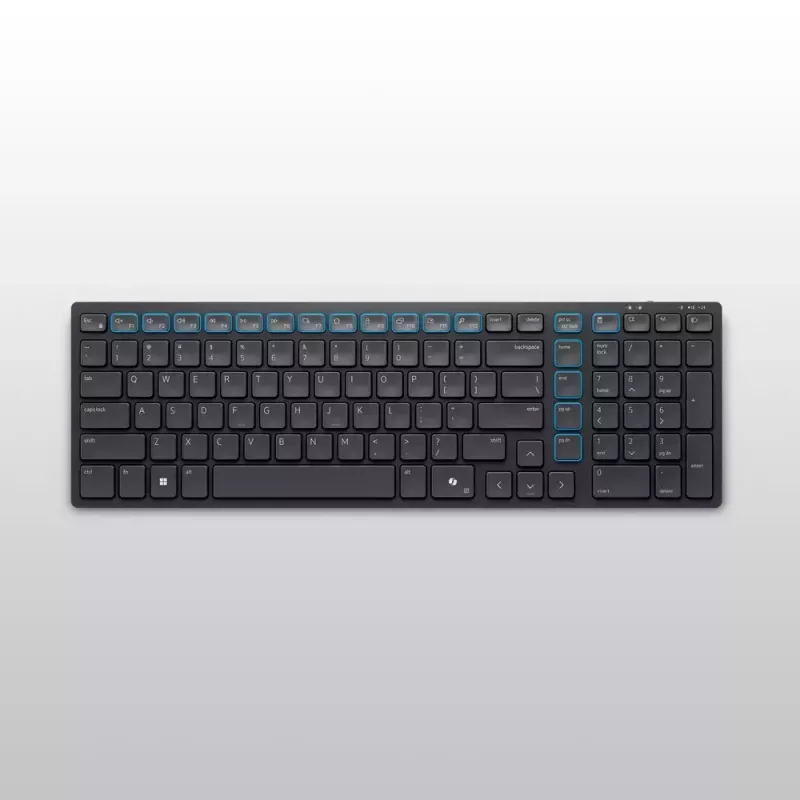 DELL KM555 Tylus klaviatūros ir pelės rinkinys, universalus RF belaidis + Bluetooth, QWERTY JAV tarptautinis, juoda