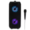 Nešiojamasis garsiakalbis Adler AD 1903, 2×5 W, Bluetooth, FM radijas, LED, 1500 mAh baterija, AUX, USB, juodas