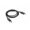 LANBERG DisplayPort M/m kabelis 19 kontaktų V1.2 4k 1.8 m juodas