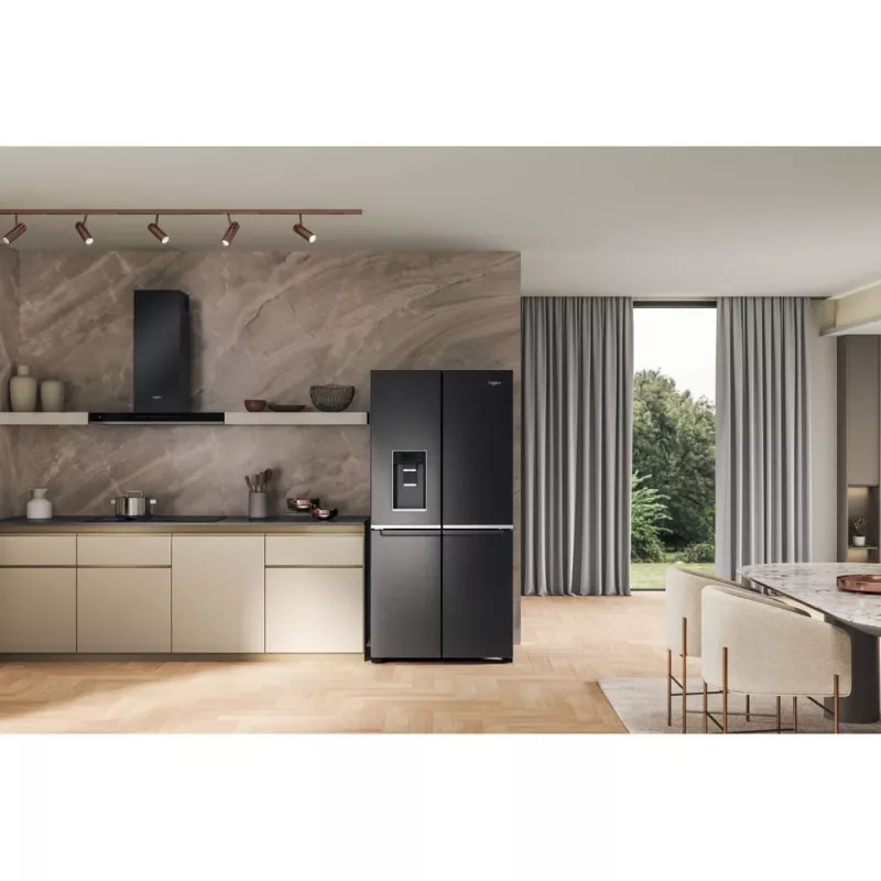 Whirlpool WQ9I FO2BX EF šaldytuvas šoninis Freestanding 592 L Juoda