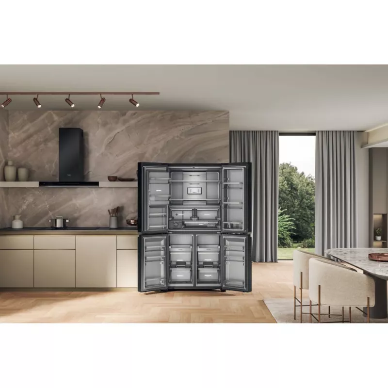 Whirlpool WQ9I FO2BX EF šaldytuvas šoninis Freestanding 592 L Juoda