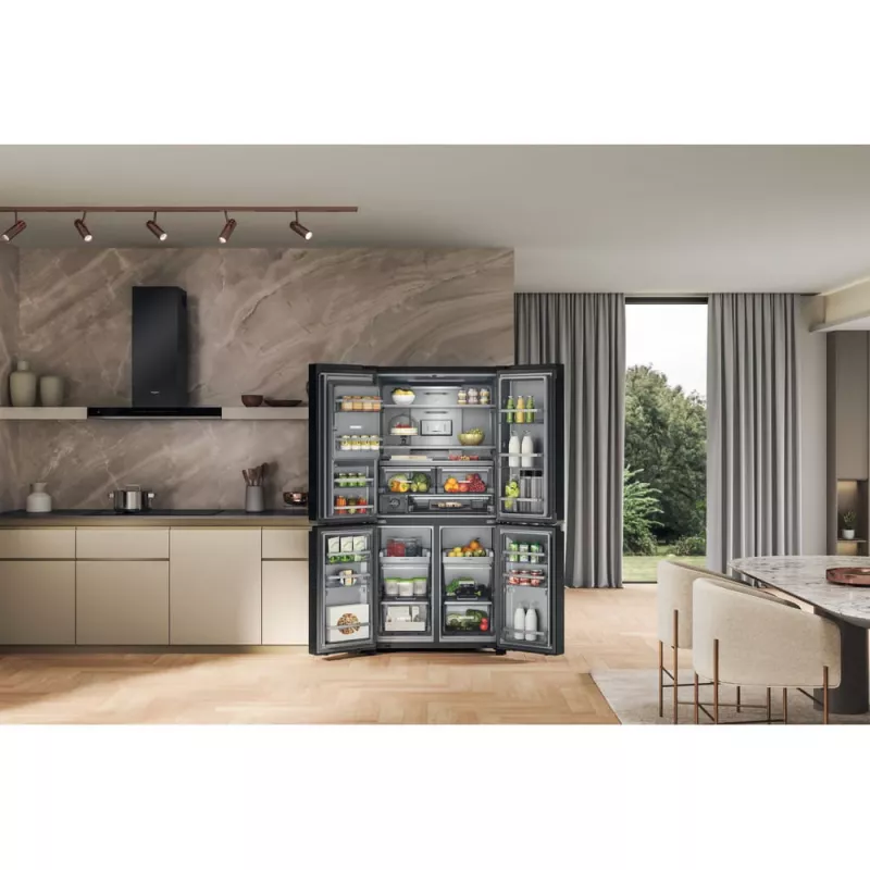 Whirlpool WQ9I FO2BX EF šaldytuvas šoninis Freestanding 592 L Juoda