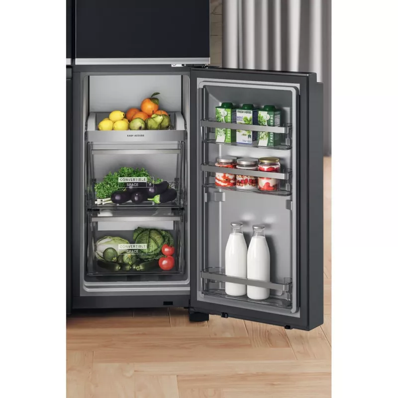 Whirlpool WQ9I FO2BX EF šaldytuvas šoninis Freestanding 592 L Juoda