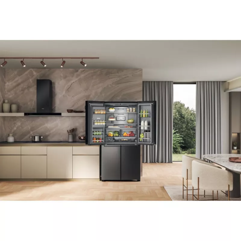 Whirlpool WQ9I FO2BX EF šaldytuvas šoninis Freestanding 592 L Juoda