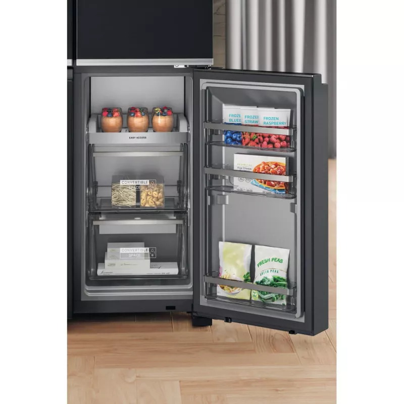Whirlpool WQ9I FO2BX EF šaldytuvas šoninis Freestanding 592 L Juoda