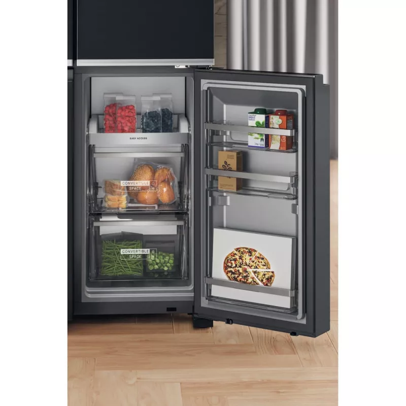 Whirlpool WQ9I FO2BX EF šaldytuvas šoninis Freestanding 592 L Juoda