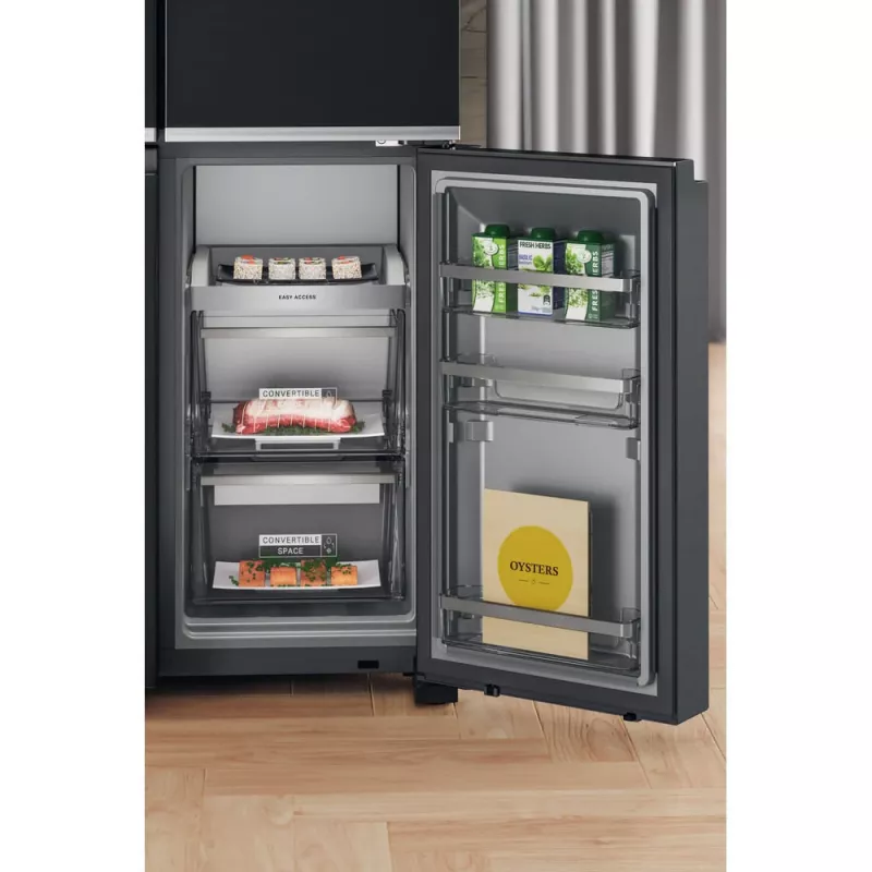 Whirlpool WQ9I FO2BX EF šaldytuvas šoninis Freestanding 592 L Juoda