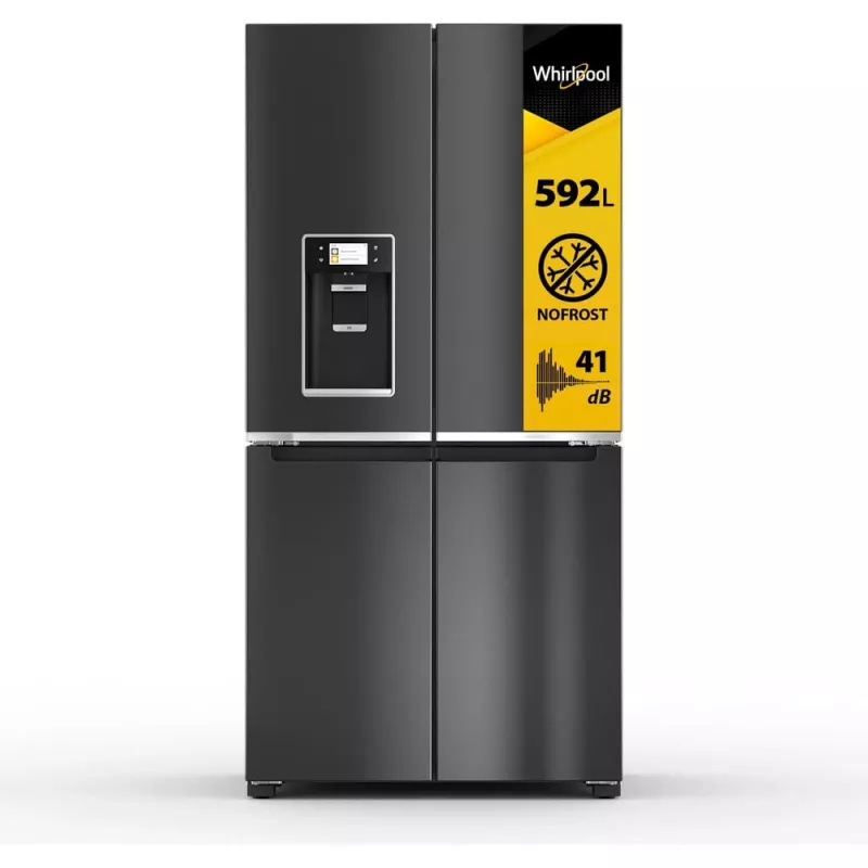 Whirlpool WQ9I FO2BX EF šaldytuvas šoninis Freestanding 592 L Juoda