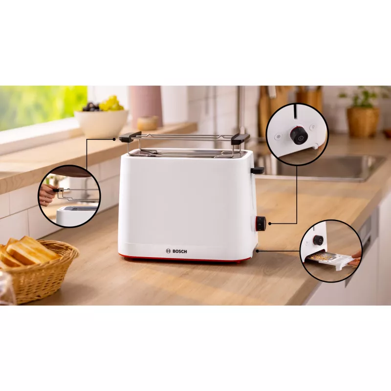 Bosch TAT3M121 skrudintuvas 4 riekėms 950 W Baltas