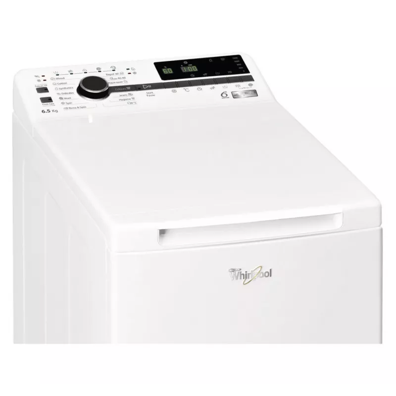 Whirlpool TDLRB 65242BS EU/N skalbimo mašina su viršutiniu įkrovimu 6,5 kg 1151 aps./min Balta