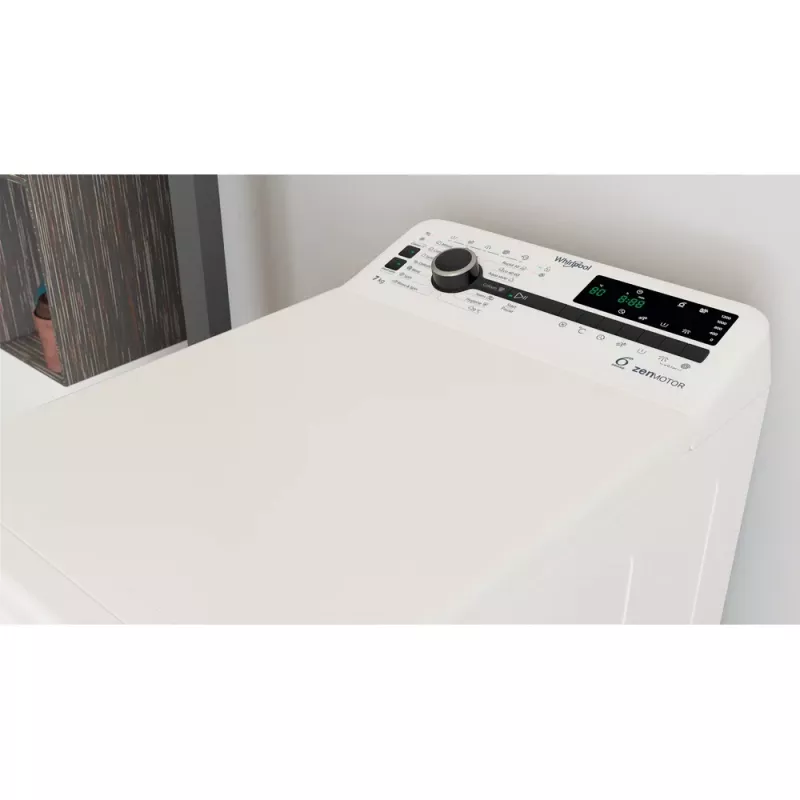 Whirlpool TDLRB 7232BS EU skalbimo mašina įkraunama iš viršaus 7 kg 1151 aps./min. Balta