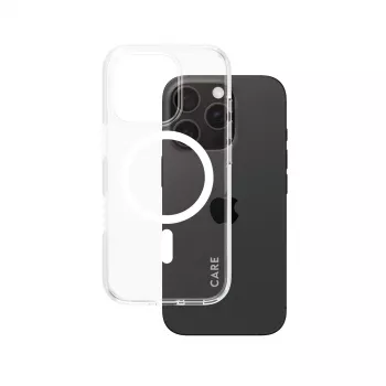 PanzerGlass CARE™ by ® Urban Combat Case permatomas su baltu MagSafe iPhone 16 Pro
