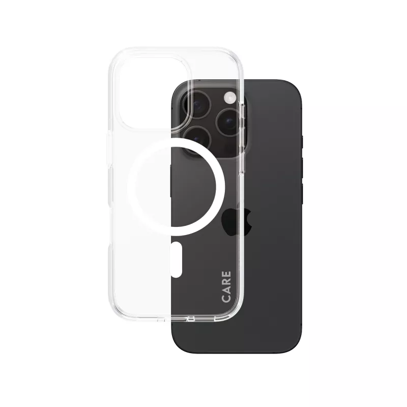 PanzerGlass CARE™ by ® Urban Combat Case permatomas su baltu MagSafe iPhone 16 Pro