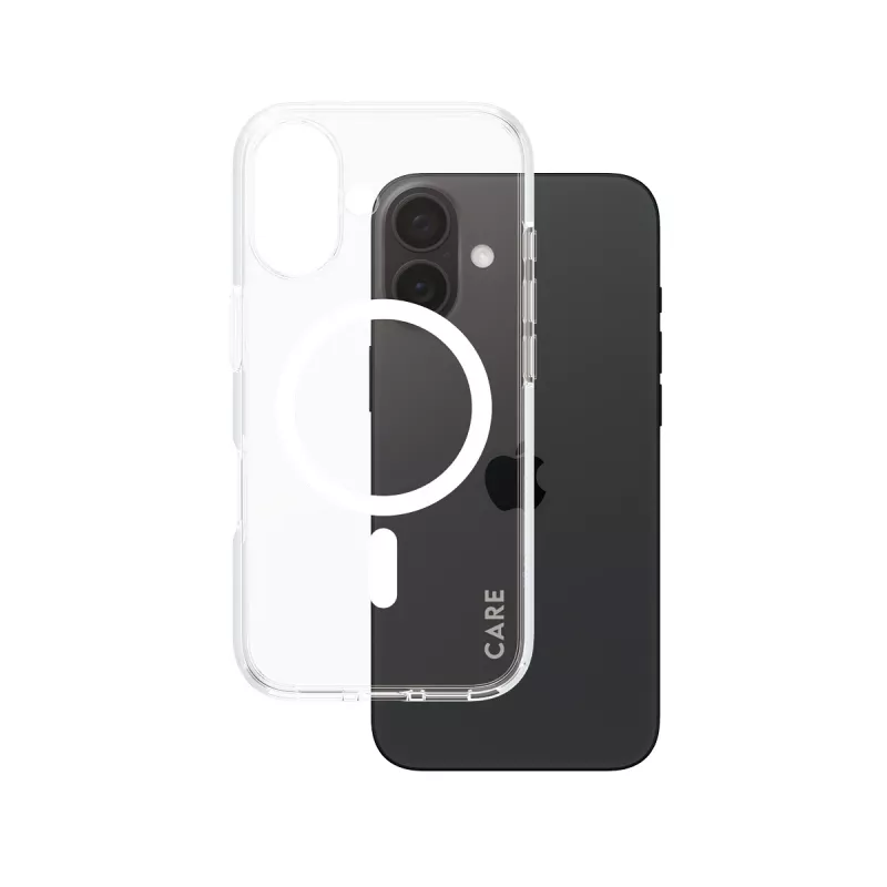 PanzerGlass CARE™ by ® Urban Combat Case Transparent w. White MagSafe iPhone 16