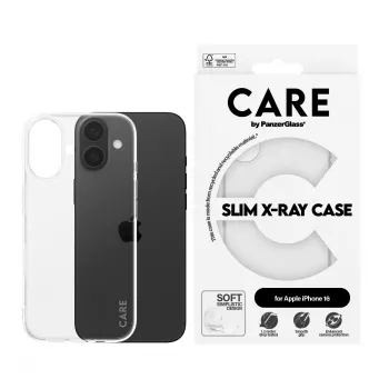 PanzerGlass CARE™ by ® X-Ray dėklas iPhone 16, Dėklas, Apple, Apple - iPhone 16, Skaidrus