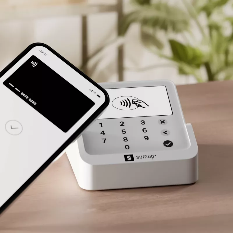 SumUp Solo Lite & Charging Station išmanusis kortelių skaitytuvas Baterija Balta