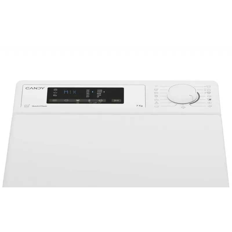 Skalbimo mašina CANDY TCA273D3-S su viršutiniu pakrovimu 7 kg, 1200 aps./min., energijos klasė C, balta