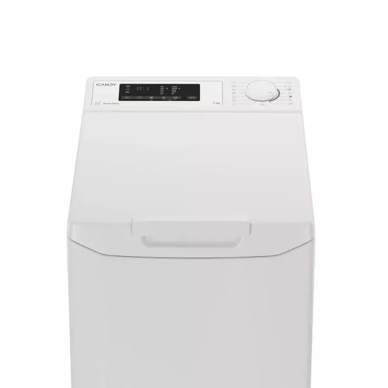 Skalbimo mašina CANDY TCA273D3-S su viršutiniu pakrovimu 7 kg, 1200 aps./min., energijos klasė C, balta